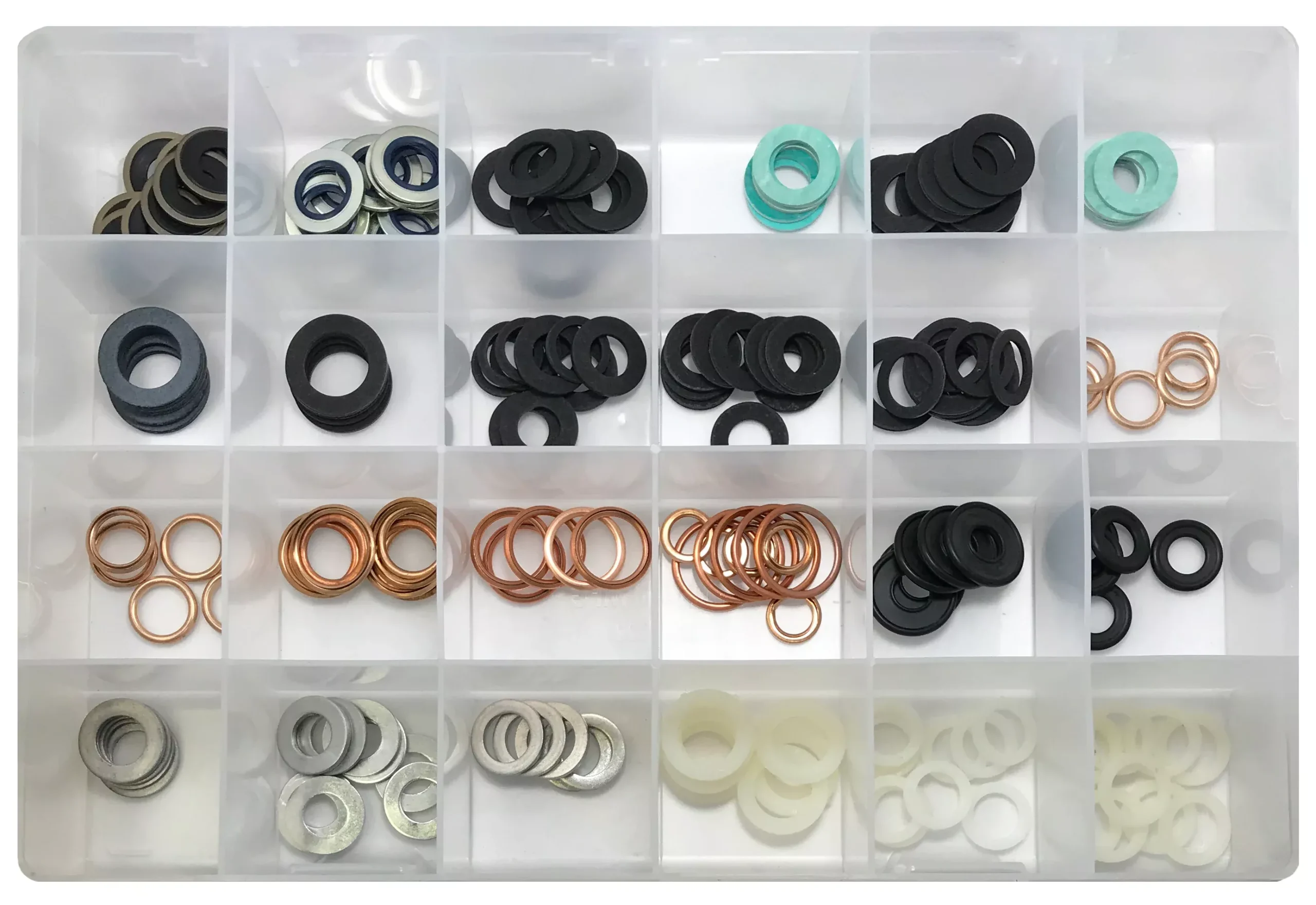185 Piece Large Oil Drain Plug Gasket Assortment Kit