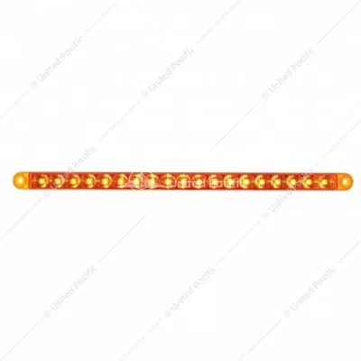 19 LED 12" Reflector Turn Signal Light Bar- Amber/Amber