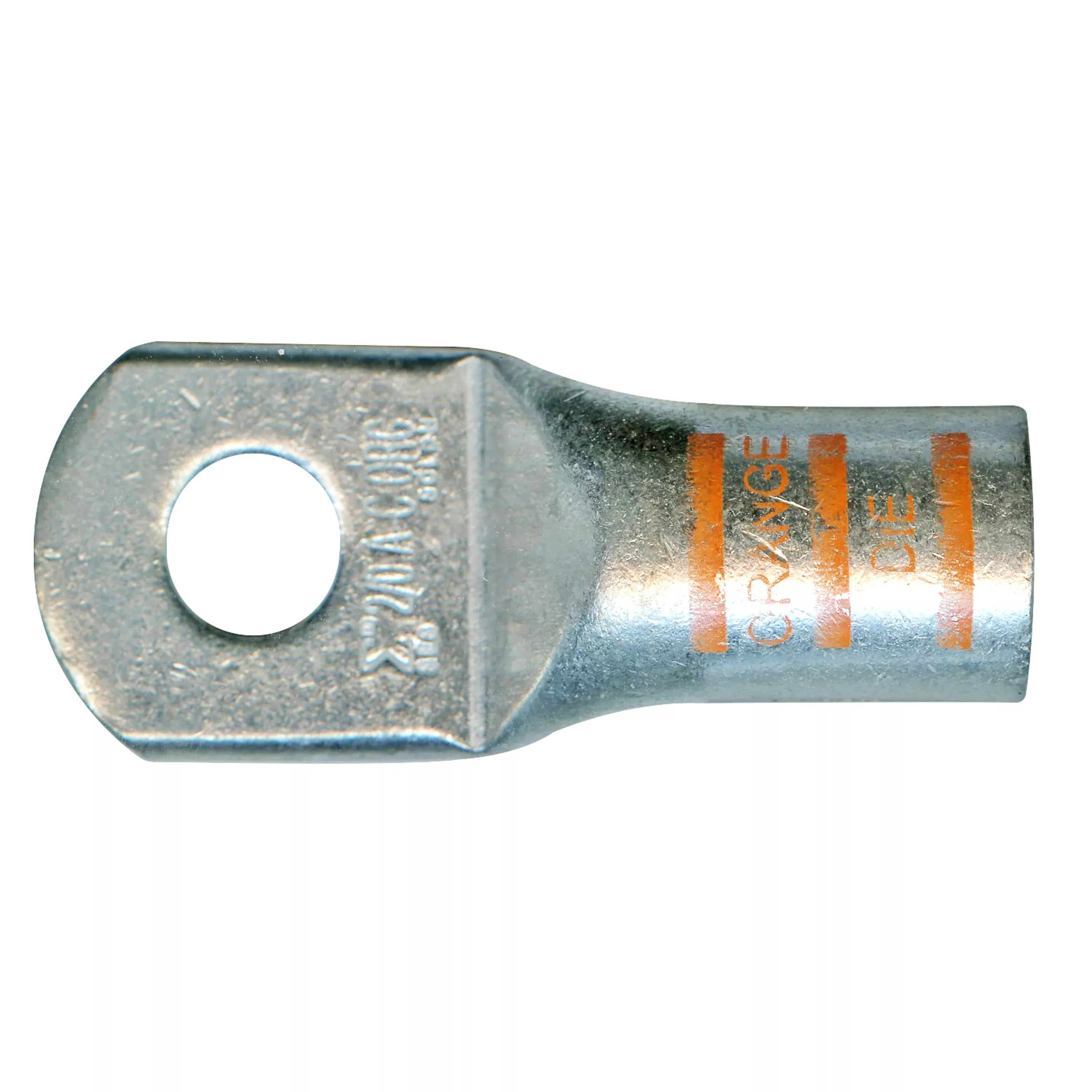 2/0 AWG Mega HD Copper Lug - 3/8" Stud - Orange - 5 or 50 Pack - Made in USA