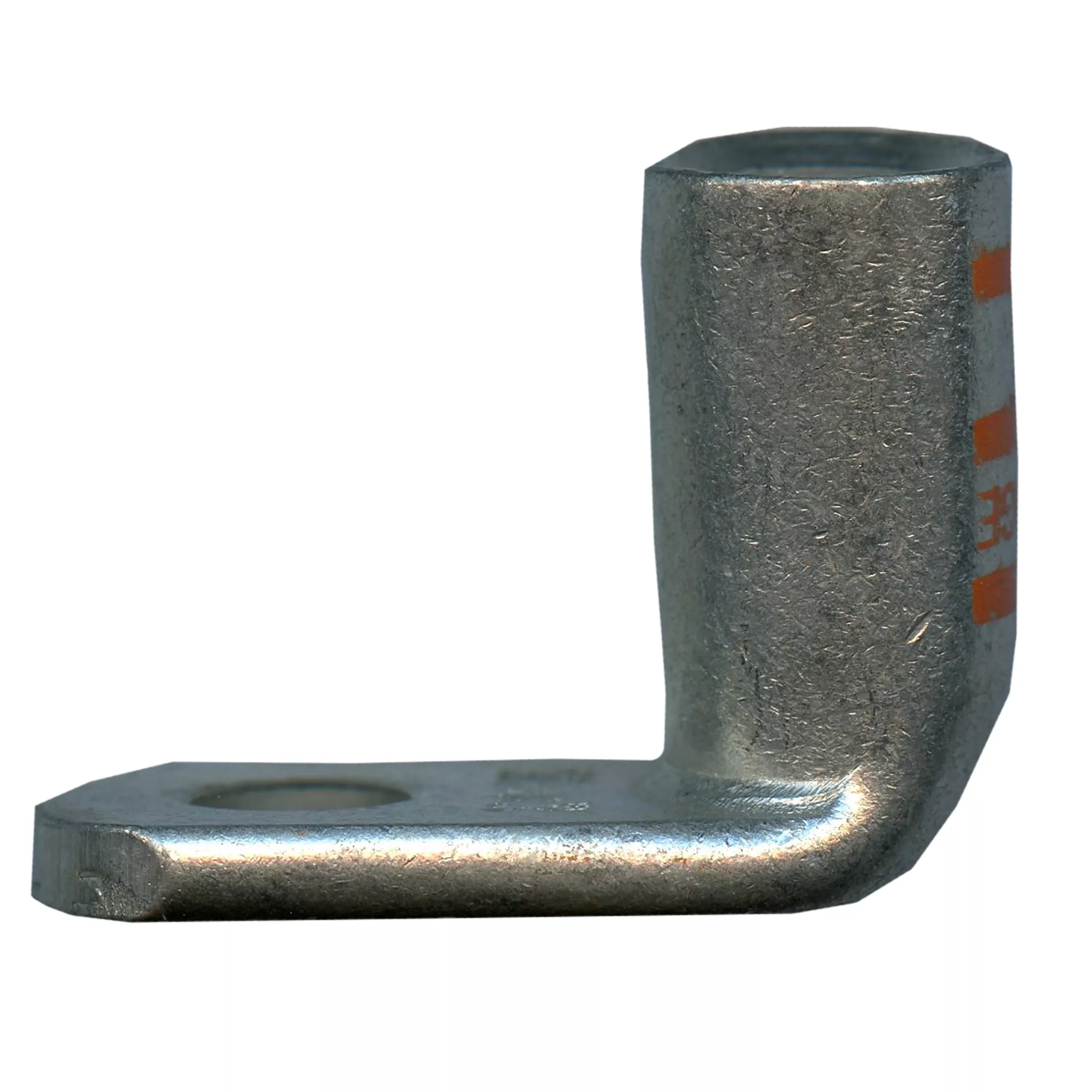 2/0 AWG Mega HD Copper Lug - 90° Bend - 3/8" Stud - Orange - 5 or 50 Pack - Made in USA