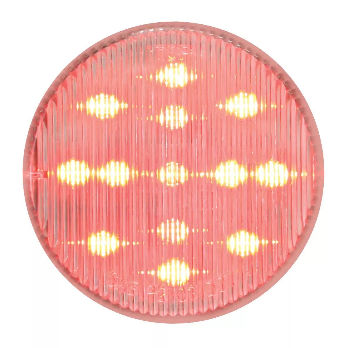 2 1/2″ Round Fleet Marker Light With Bezel Red Clear