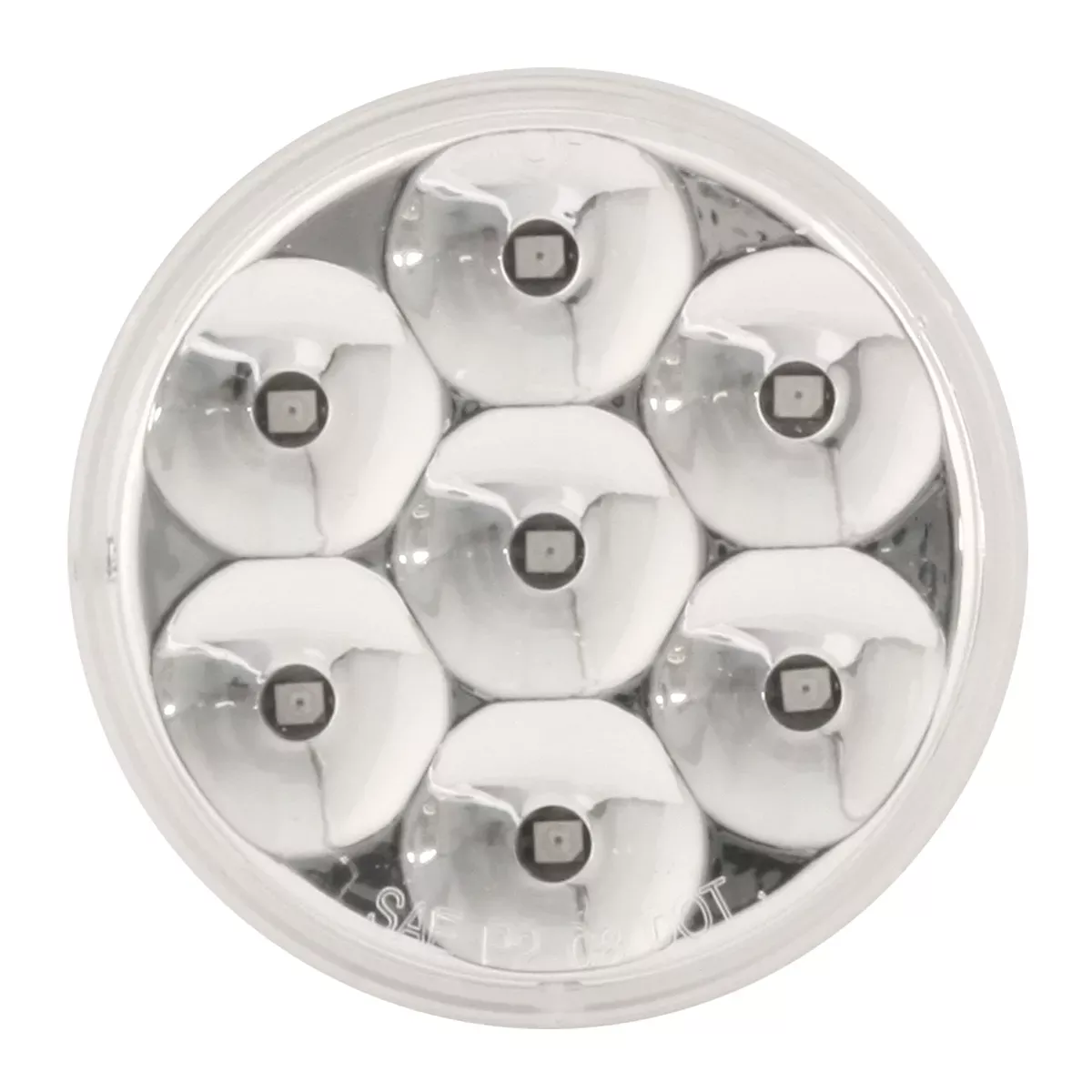 2″ Dual Function Pearl 7 LED LightRed Clear