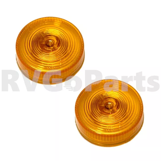 2-Pack RV Amber Clearance Light Marker 2.5" Round 138996-01-000