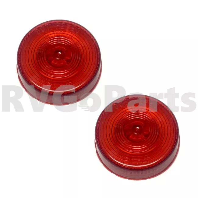 2-Pack RV Red Clearance Light Marker 2.5" Round 138996-02-000