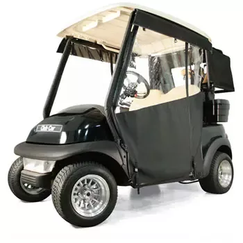 2014-Up EZGO Freedom TXT-T48 - Red Dot Chameleon Black 2-Passenger Track Style Soft Enclosure