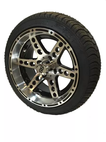 205/30-14 LSI Elite on Chaos Machined/Black Wheel