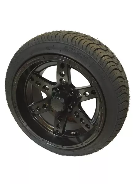 205/30-14 LSI Elite on Chaos Matte Black Wheel