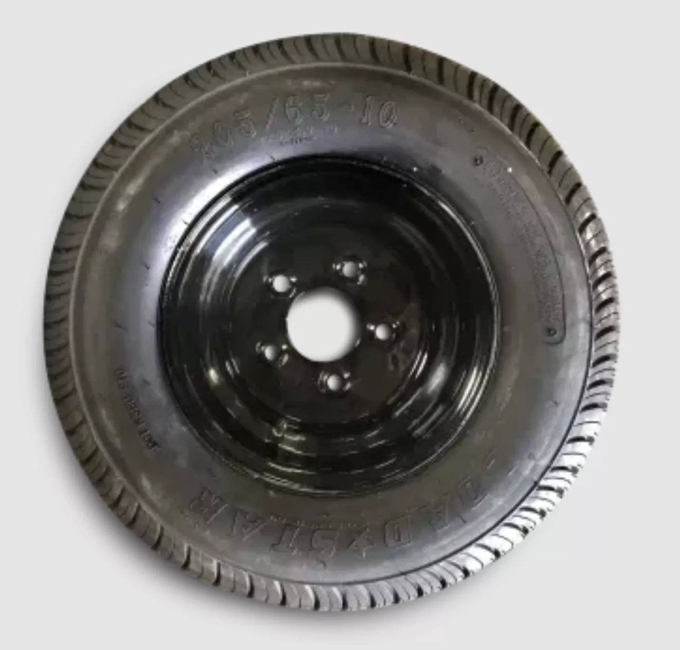 205/65-10 Tire & Wheel Assembly, 5 Hole, Black