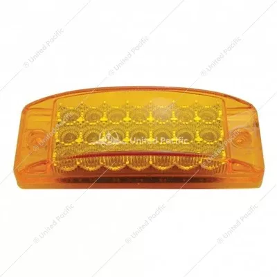 21 LED Reflector Rectangular Light (Clearance/Marker) - Amber LED/Amber Lens