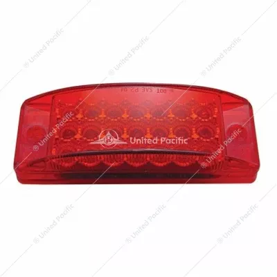 21 LED Reflector Rectangular Light (Clearance/Marker) - Red LED/Red Lens