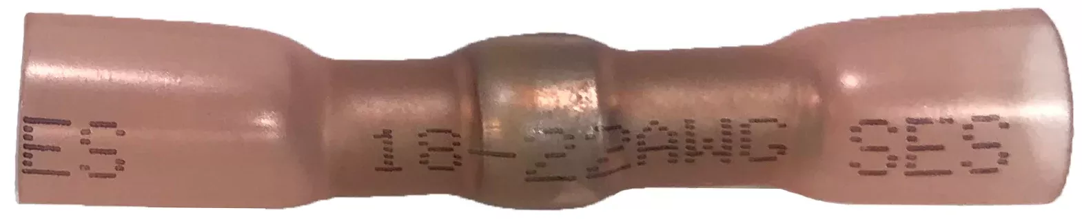 22-18 AWG Heat Shrink Butt Connectors - Crimp & Solder Terminals - 10 to 500 Pack