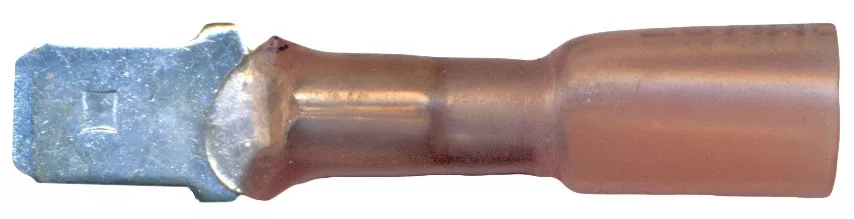 22-18 AWG Heat Shrink Crimp & Solder Male Disconnect - 0.250" Tab - 500 Pack