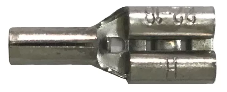 22-18 AWG Non-Insulated Female Quick Disconnect Terminals - .187 Tab Brass - 100 to 1000 Pack - Made in USA