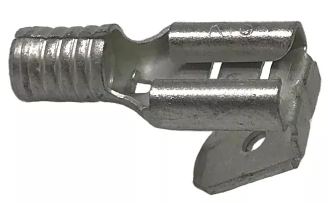 22-18 AWG Non-Insulated Piggy Back Terminals - .250 Tab Tin-Plated Copper - 100 or 1000 Pack - Made in USA