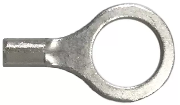 22-18 AWG Non-Insulated Ring Terminal - 3/8" Stud - 100 or 1000 Pack - Made in USA
