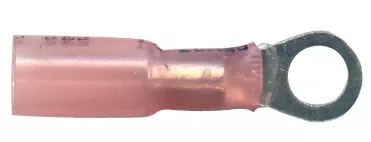 22-18 AWG Red Heat Shrink & Crimp Ring Terminal - #10 Stud - 10 to 500 Pack