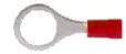 22-18 AWG Red Ring Terminals - Vinyl Insulated - 5/16" Stud - 100 or 200 Pack