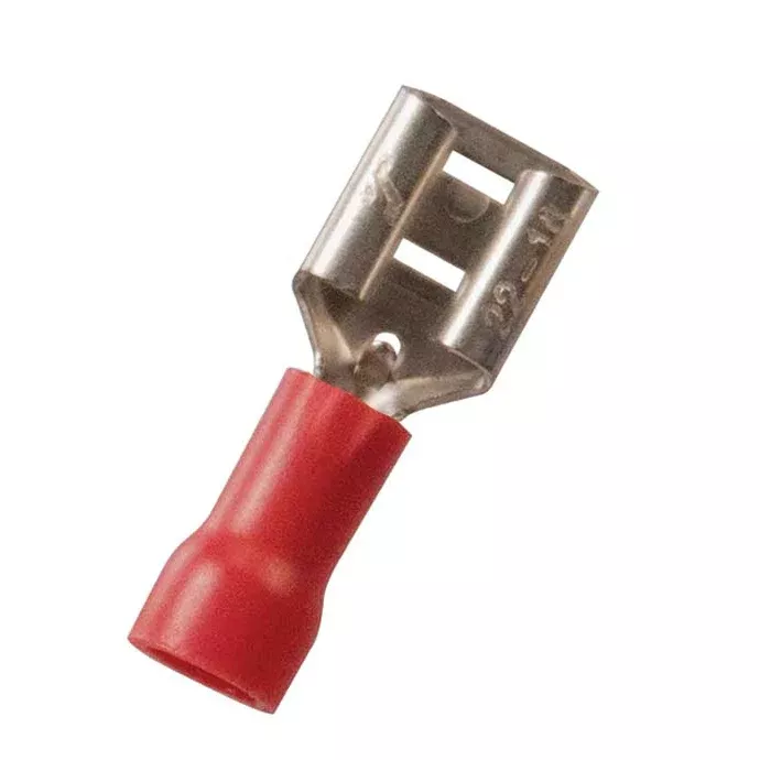 22-18 AWG Vinyl Insulated Female Quick Disconnect Connector - 0.205 Tab - 100 or 300 Pack