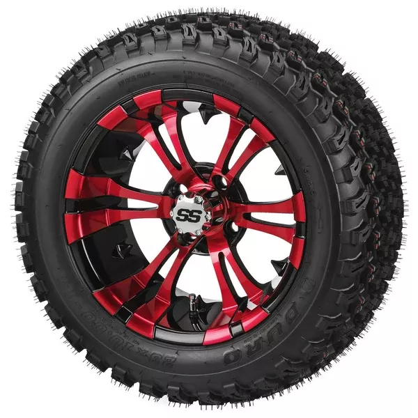 23x10.00-14 Duro Desert on "Type 12" Red/Black Wheel