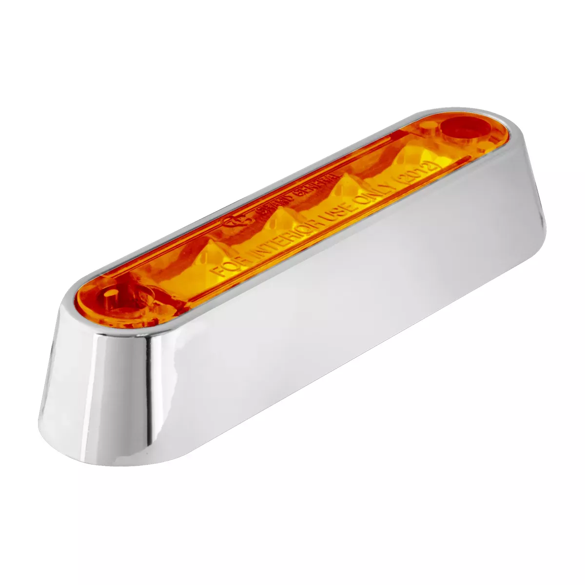 3 1/2″ 4 LED Light Bar With Chrome Plastic BezelAmber Amber