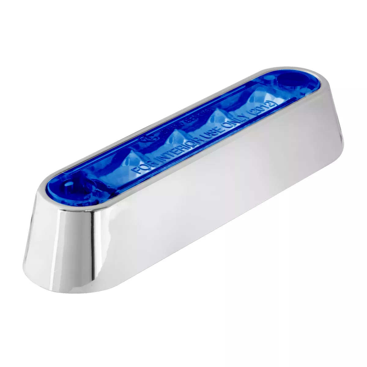 3 1/2″4 LED Light Bar With ChromeBezel Blue Blue