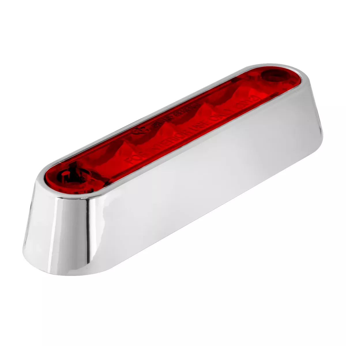3 1/2″ 4 LED Light Bar With ChromeBezel Red Red