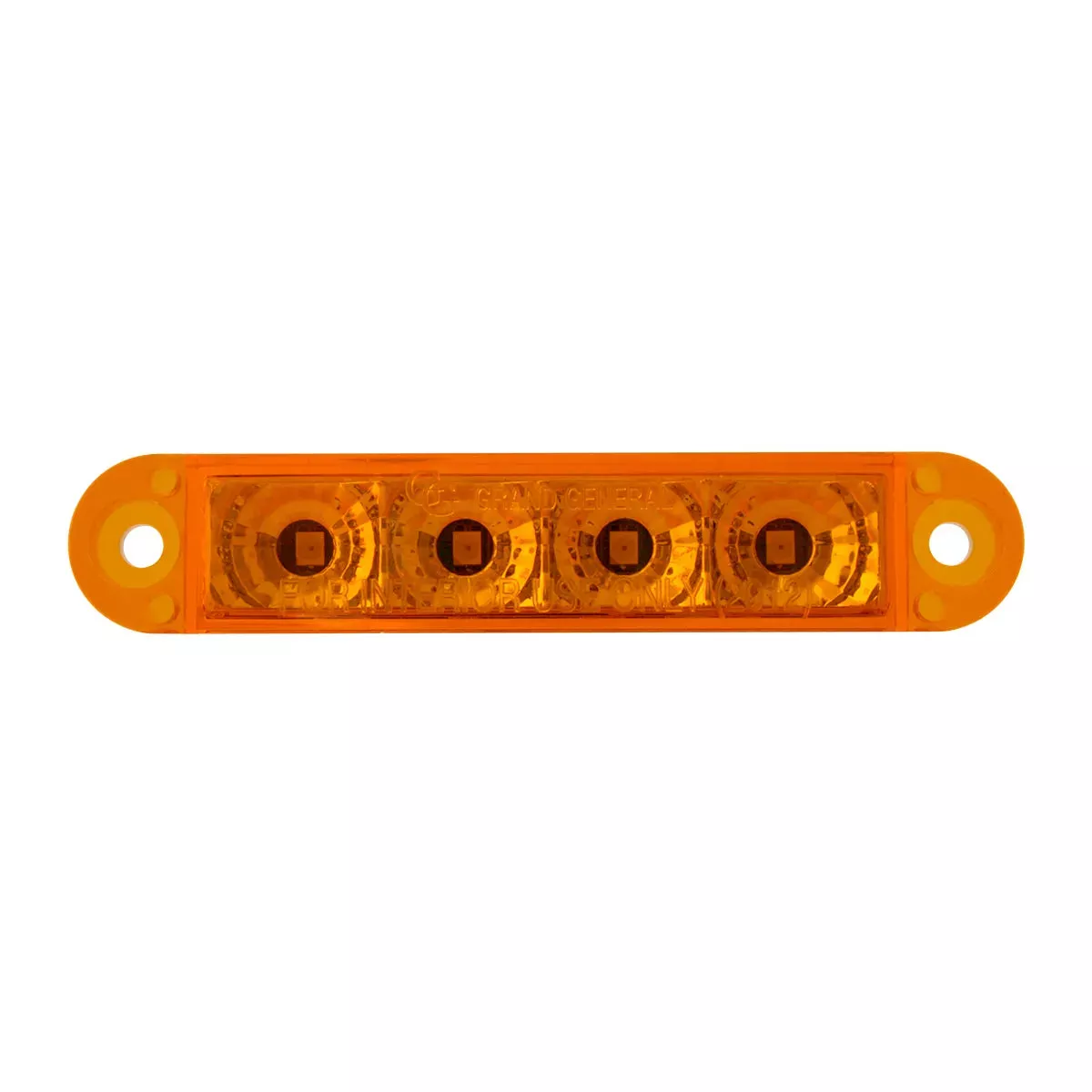 3 1/2" Flush Mount 4 LED Light Bar Amber Amber
