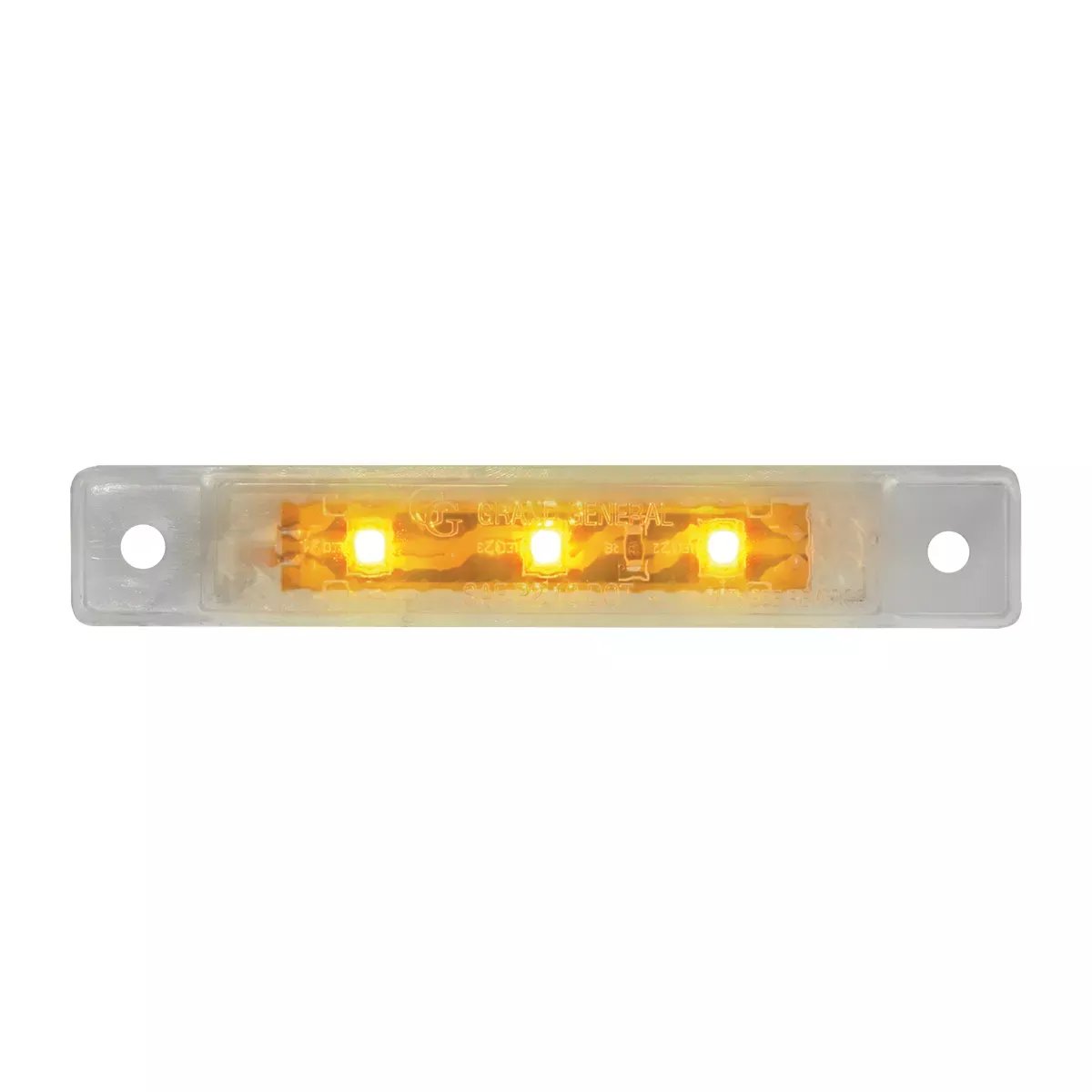 3 1/2″ Ultra Thin LED Marker Light With Chrome Plastic BezelAmber Clear