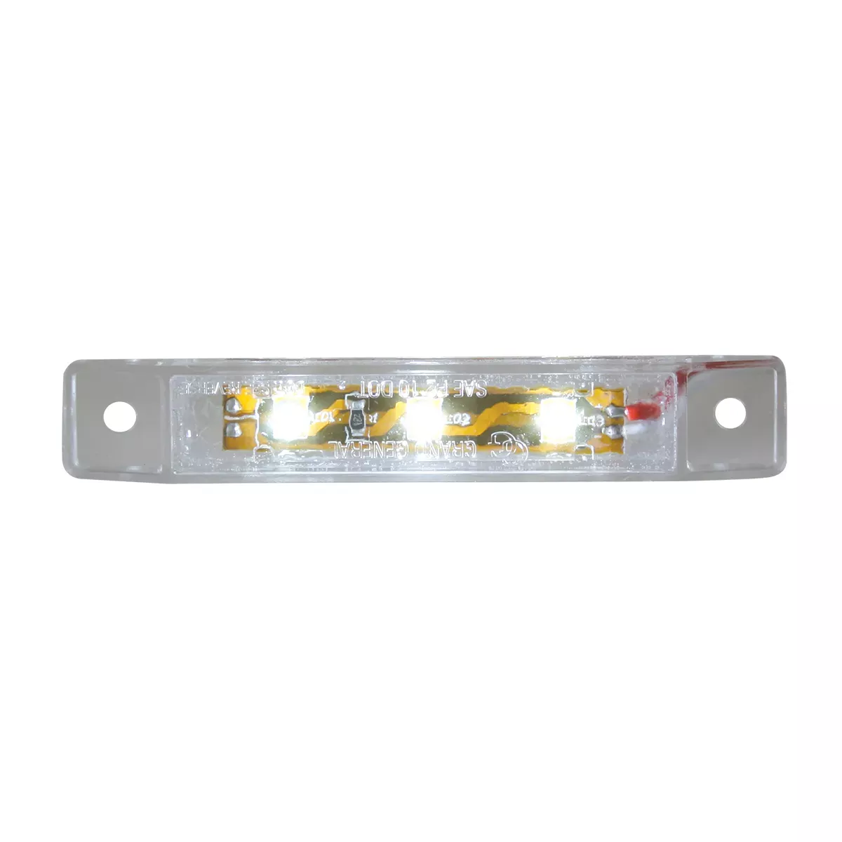 3 1/2" Ultra Thin White Clear LED Light With Chrome Bezel