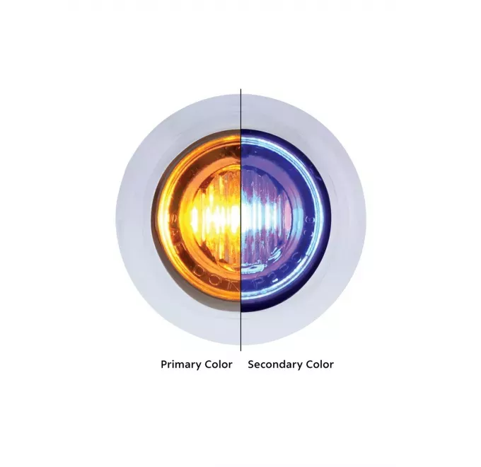 3/4" Amber Blue Watermelon Light With Clear Lens