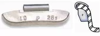 3 Oz Lead Wheel Weight for Standard Steel Wheels, 50 per box