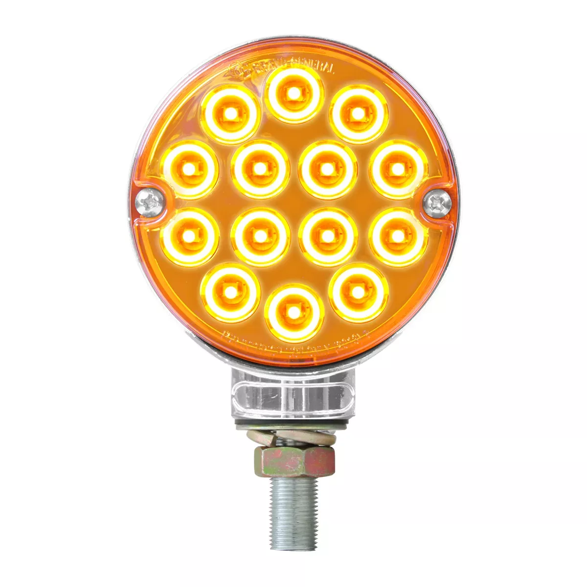 3" Pearl Double Face Amber Amber LED Pedestal Light
