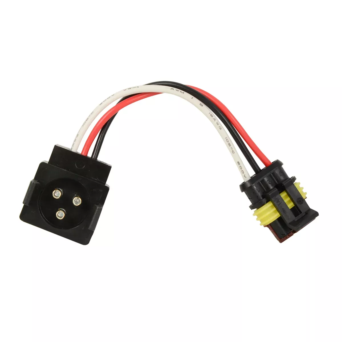 3 Pin Light Adapter Plug From Round 3 PIN To Straight 3 Pin