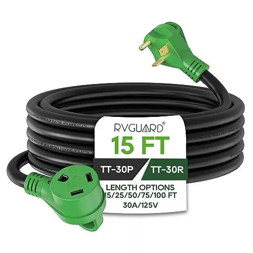 30 Amp RV Extension Cord - TT-30P to TT-30R