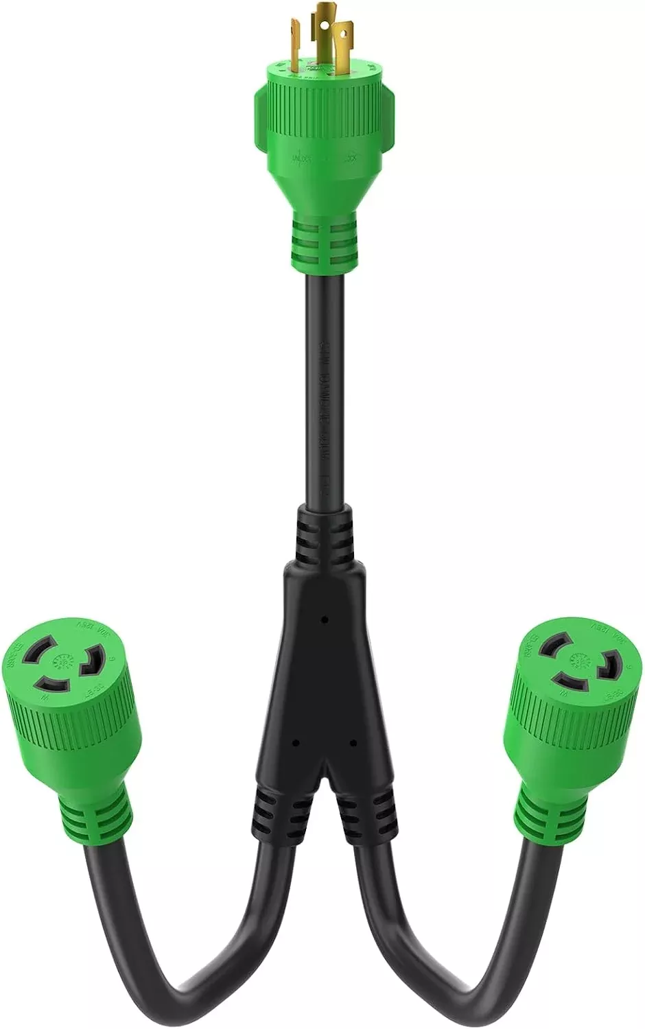 30 amp to 30 amp Generator Adapter Cord - L5-30P to Dual L5-30R
