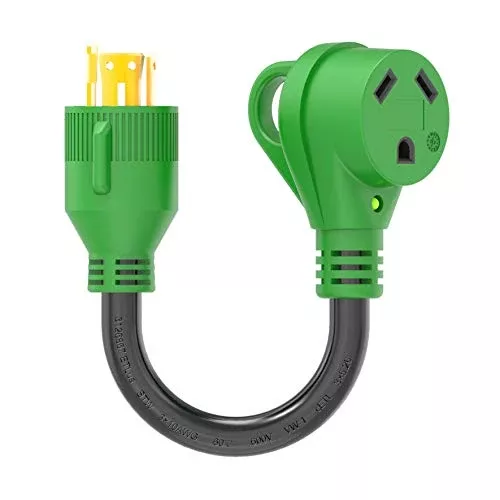 30 Amp to 30 Amp RV Generator Adapter Cord - 14-30P to TT-30R