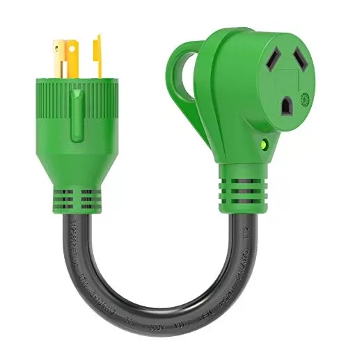 30 Amp to 30 Amp RV Generator Adapter Cord - L5-30P to TT-30R