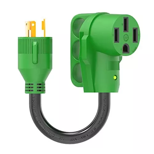 30 Amp to 50 Amp RV Generator Adapter Cord - L5-30P to 14-50R