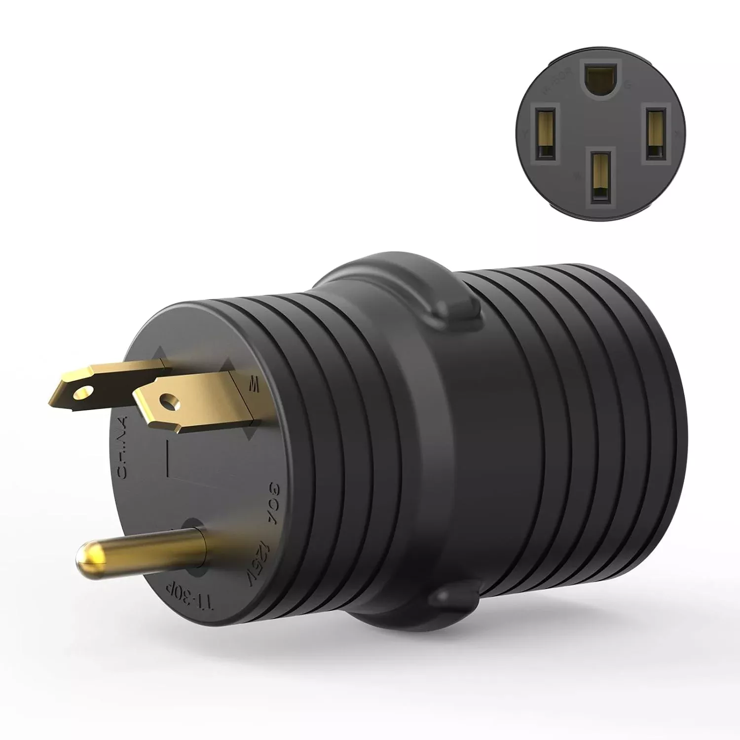 30 Amp to 50 Amp RV Plug Adapter - TT-30P to 14-50R