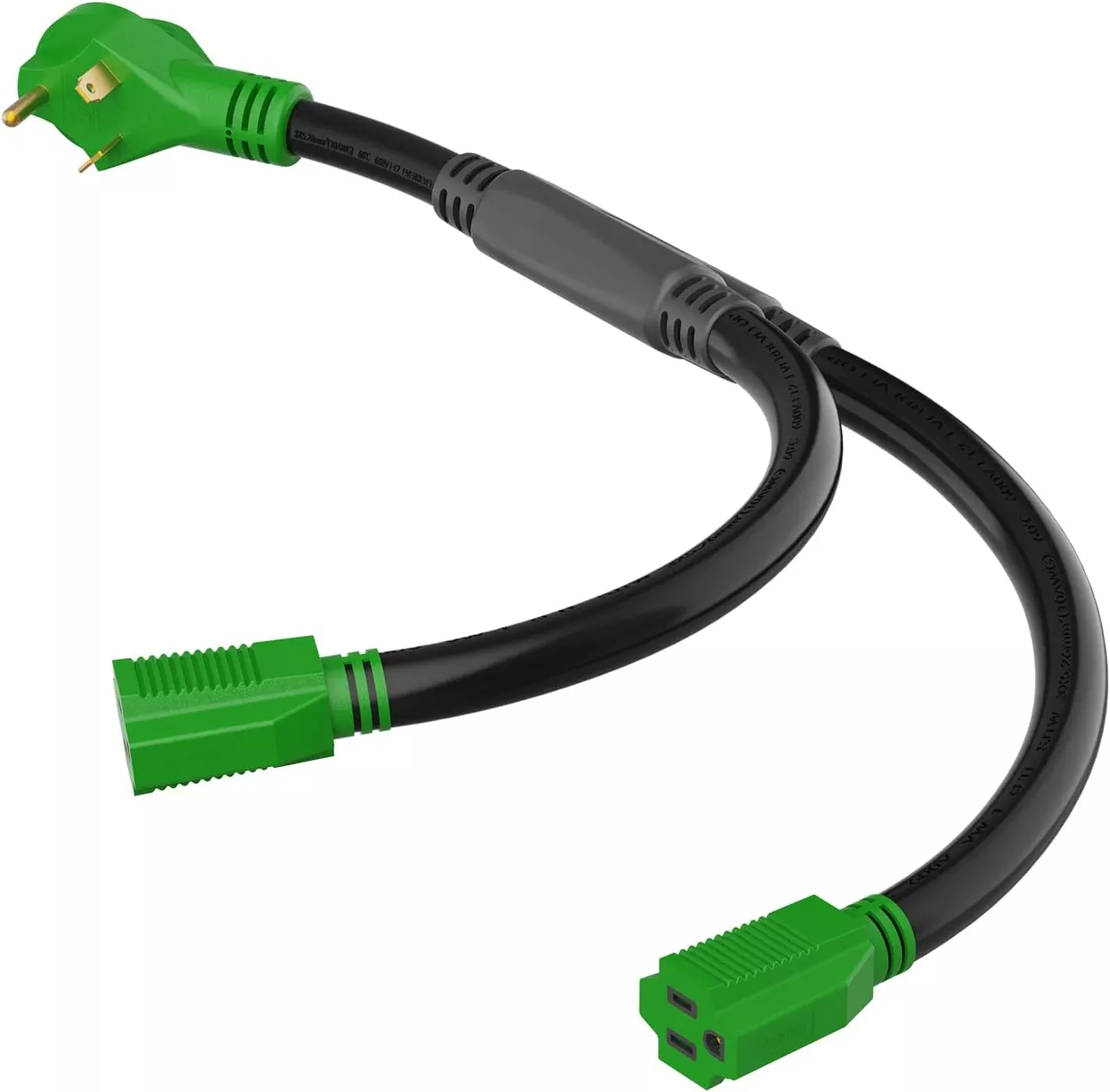 30 Amp to Dual 15 Amp RV Y Adapter - TT-30P to Dual 5-15R