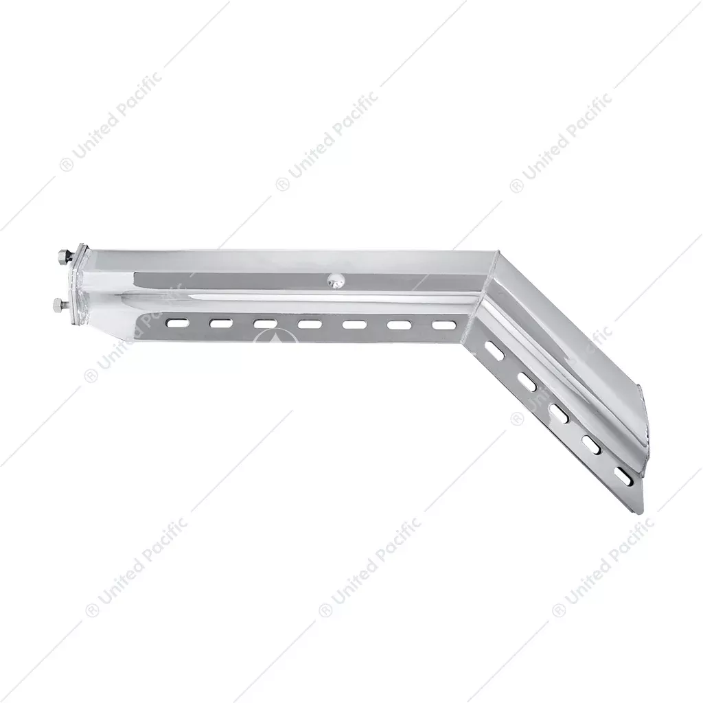 30" Chrome 45-Degree Angled Heavy Duty Mud Flap Hangers - 2-1/2" Bolt Pattern