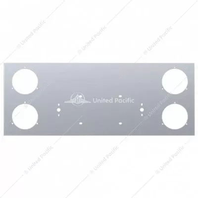 33-3/4" Stainless Steel Rear Center Light Panel With Four 4" Light Cutouts