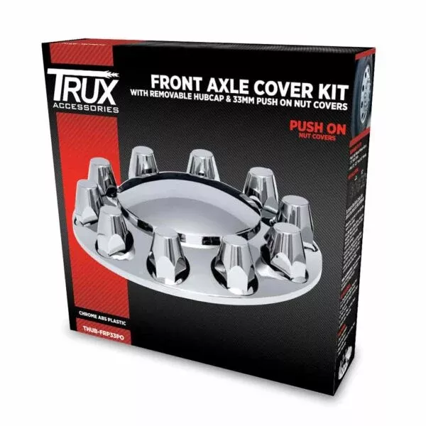 33 mm. Push On Nut Covers Front Axle Cover Kit– Pointed Hubcap