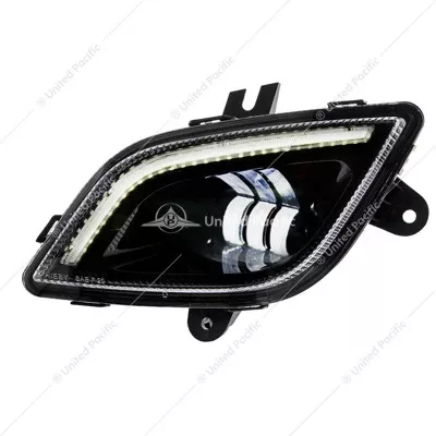 34 LED Black Fog Light With LED Light Bar For 2018-2024 Freightliner Cascadia - Driver