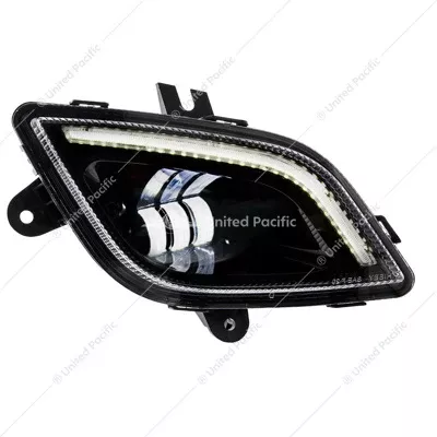 34 LED Black Fog Light With LED Light Bar For 2018-2024 Freightliner Cascadia - Passenger