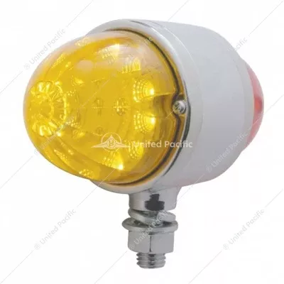 34 LED Reflector Watermelon Double Face Light - Amber & Red LED/Amber & Red Lens