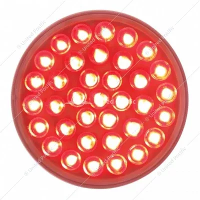 36 LED 4" Round Light (Stop, Turn & Tail) - Red/Clear Lens (Bulk)