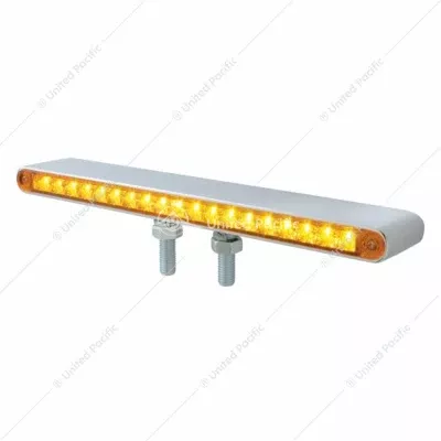 38 LED 12" Reflector Double Face Light Bar- Amber & Red/ Clear Lens