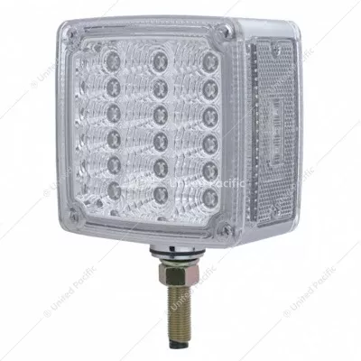 39 LED Reflector Double Face Turn Signal Light (Driver) - Amber & Red LED/Clear Lens