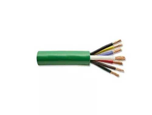 4-12 AWG 2-10 AWG 1-8 AWG GREEN (abs) JACKET ROUND TRAILER WIRE YL/ BK/RD/ BL/ GN/ WH/ BR - 50 ft.